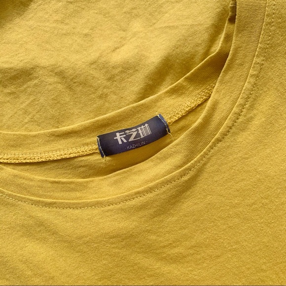 TRENDY | KOREAN STYLE FASHION T-SHIRT KNOTTED DRESS COTTON MIDI OVERSIZED - Picture 4 of 8